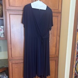 Perceptions Navy High Low Dress